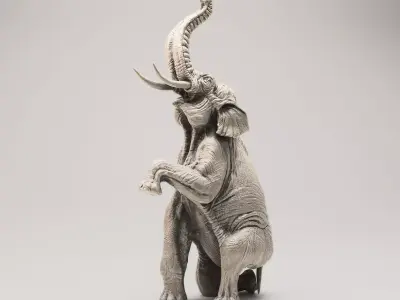 Elephant Statue 3D model