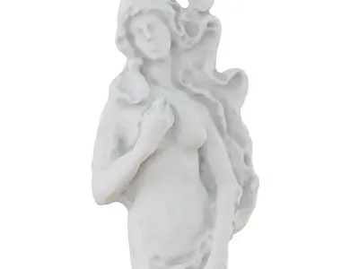 Bas-relief of a Woman on the Wall 2 3D model