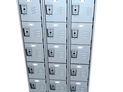 metal locker 3D model