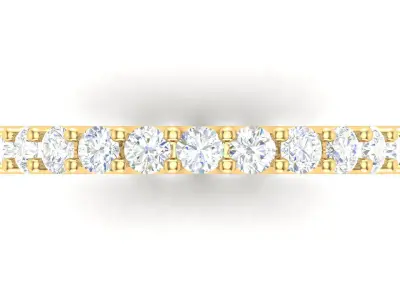 U Shaped Eternity Ring 2 point 4 mm stone size swiss 9 and EU49 3D print model