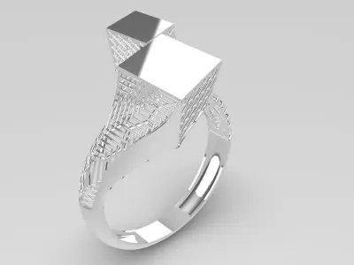Gold spiral ring Free 3D print model