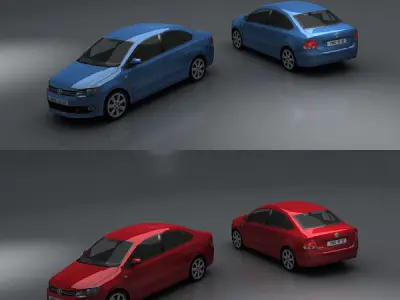 Volkswagen Polo Low-poly 3D model