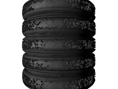 Car Tyres Workshop 3D Model 3D print model