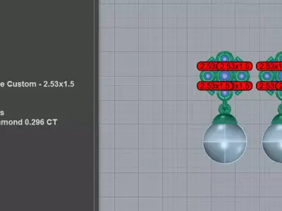 Premium Art Deco Diamond Pearl Earring 3D print model