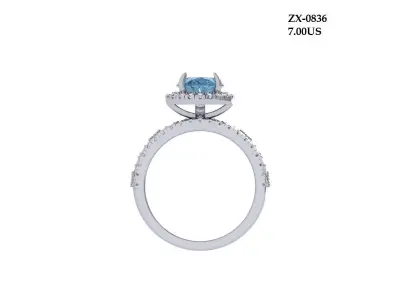  Oval Art Deco Bridal Set 3D print model