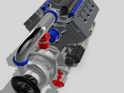 Procharged Coyote MMR Billet w dry sump 3D print model