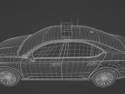Skoda Superb UK Police Low-poly 3D model