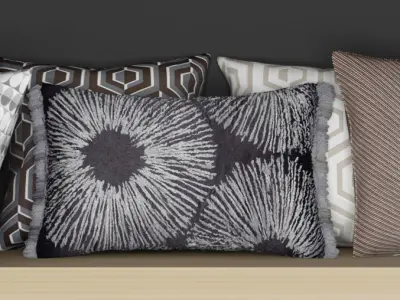 Pillow collection throw pillows 3D model
