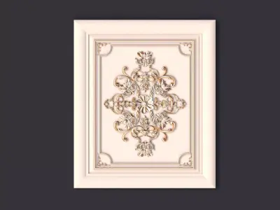 Central decor ornament for furniture 3D model 816