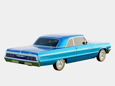 Chevrolet Impala SS 1964 2door Sedan Low-poly 3D model