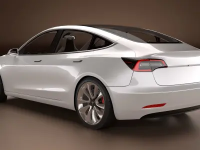 2018 Tesla Model 3 3D model