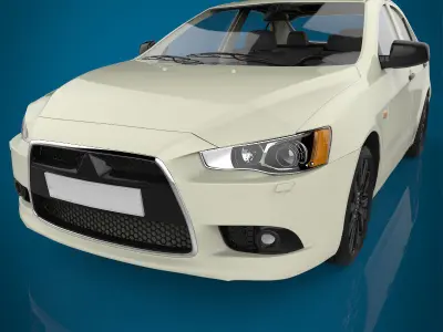 Sedan car 3D model shop