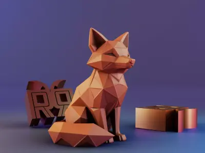 Low Poly Fox 3D print model