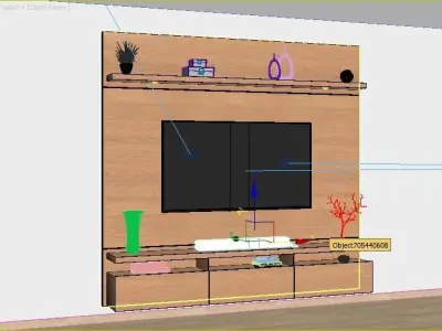 TV WALL 6 3D model