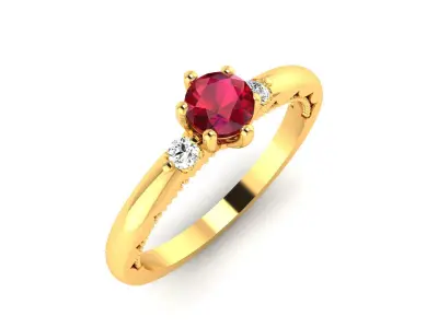 Solitaire Women Engagement Wedding Ring 3dm Render Detail 3D print model purchase