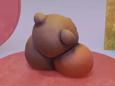 Ceramic Teddy bear 3D model