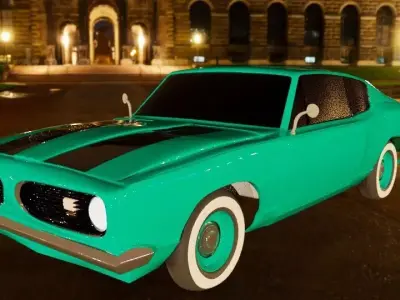 dodge barracuda 1969 Free low-poly 3D model