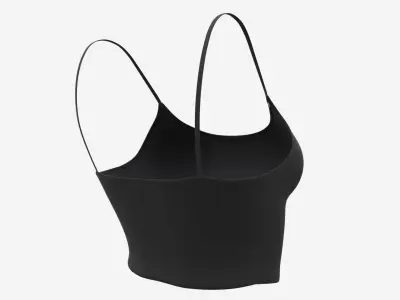 Fitness top for women black 3D model