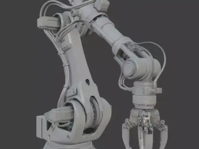 Industrial Robotic Arm 3D Model 3D model