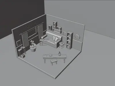 low-poly 3D model Low-poly 3D model get