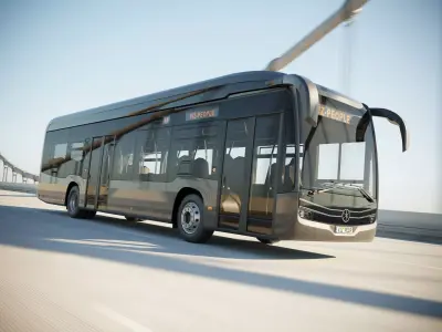 German luxury street bus 3D model