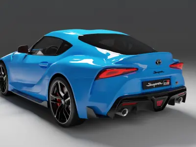 TOYOTA SUPRA MK5 BLUE 3D model
