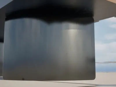 UE5 Credenza - Realistic Sideboard - Chest of Drawers Low-poly 3D model