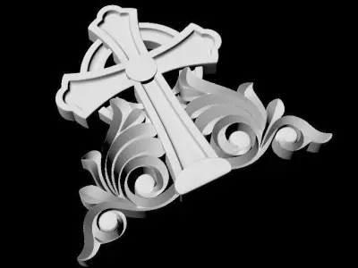 Central decor ornament for furniture 3D model 144