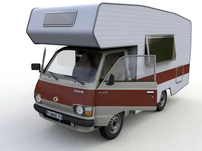 Bischofberger Toyota Hiace Campingbus 1980 3D model