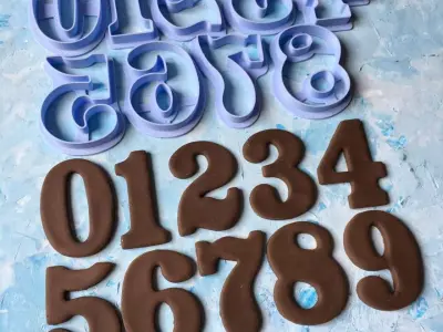 Set of numbers Cookie Cutter 3D print model  3D print model