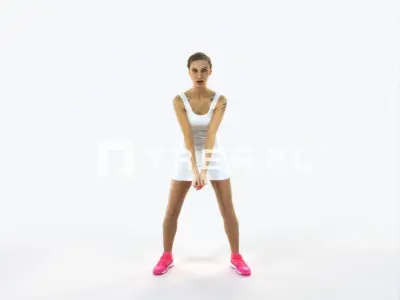 Aspiration 15B Digging Sports Woman Low-poly 3D model