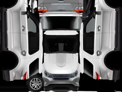 Generic SUV v7 Low-poly 3D model