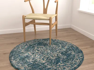 Round Rug Set 159 3D model