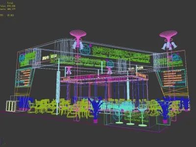 Booth - Area - 12X10-3DMAX2009-01 3D model