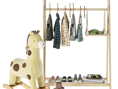 Kid Clothes set 01 3D model