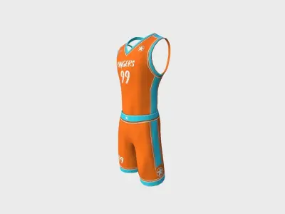 Basketball Fantasy Team Rangers Uniform - Character Design Low-poly 3D model