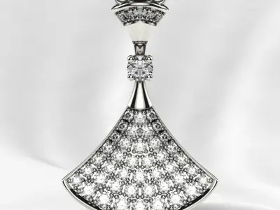 Luxury Gold Pendant 3D print model