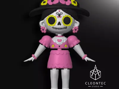 Articulated Catrina 3D print model