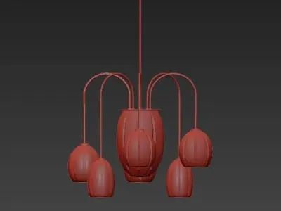 SIRUVE hold ball brass chandelier 3D model
