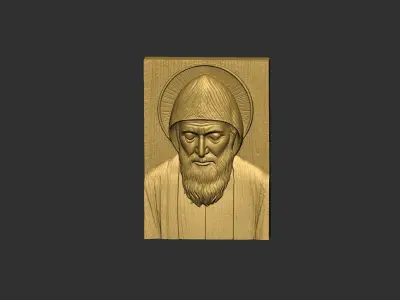 Saint Charbel Bas Relief 1 3D print model