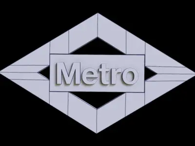 Madrid Metro Logo 3D model