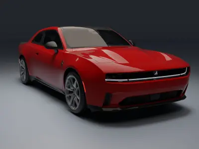 Dodge Charger Daytona 2025 Low-poly 3D model