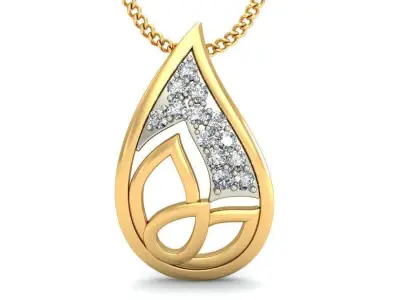Solitaire Women Pendant 3dm STL OBJ FBX Renders Details 3D print model 53