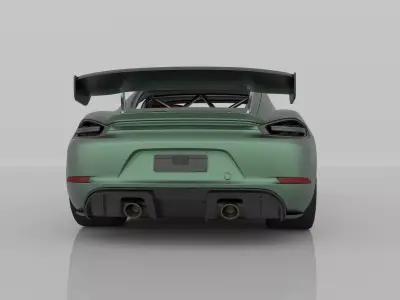 Porsche 718 Cayman GT4 RS 2025  3D Printable Race Car Model STL 3D print model