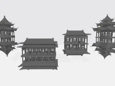Chinese Ancient Pavilion 3D model