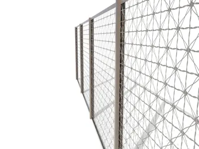 Low Poly Modular Fence 11 Low-poly 3D model