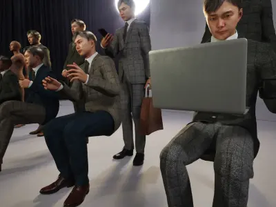 Modular Character - Asian Business Man - MS2 Low-poly 3D model