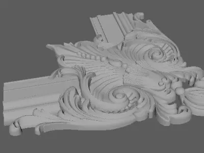 Corner decor ornament for furniture 3D model buy