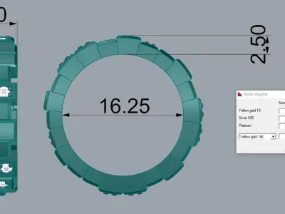 Dior Jewelry Ring Gold  3D print model