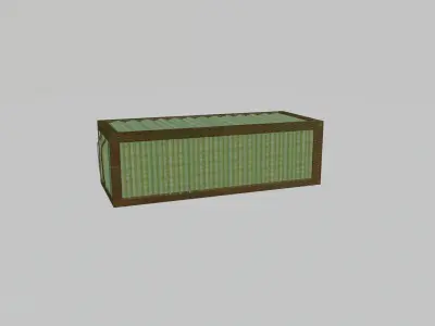 CONTAINER-for-game-developing-unity-unreal-engine wooden box 3D model